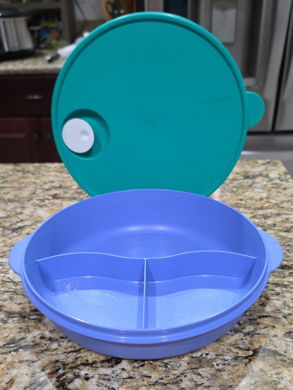 Microwave-Safe Divided Serving Bowl - Purple